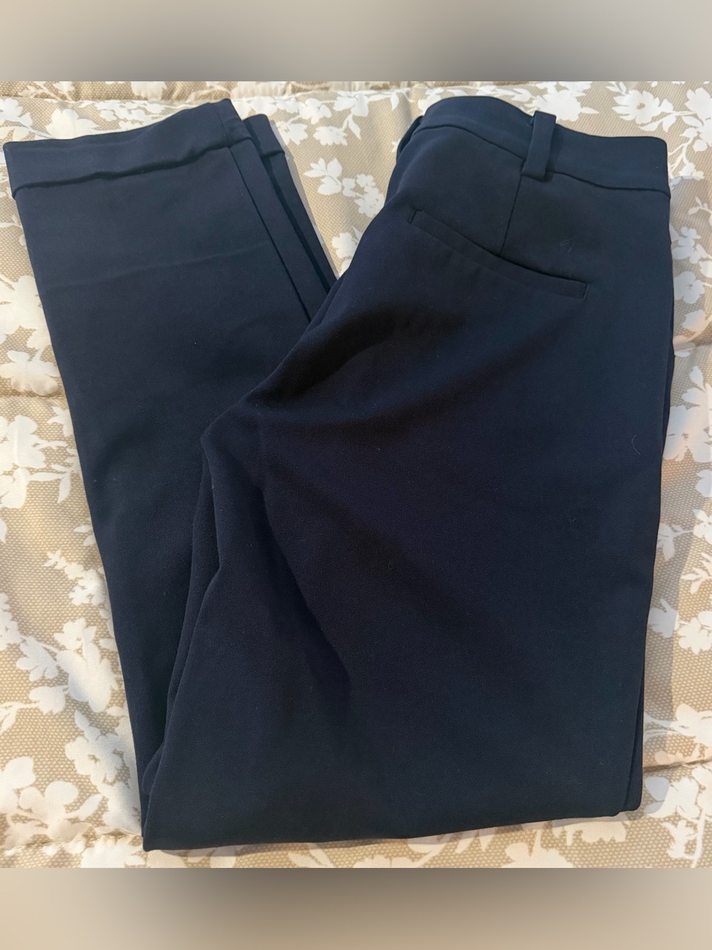 LOFT CUFFED TROUSER PANTS DEEP SPACE BLUE SIZE 0